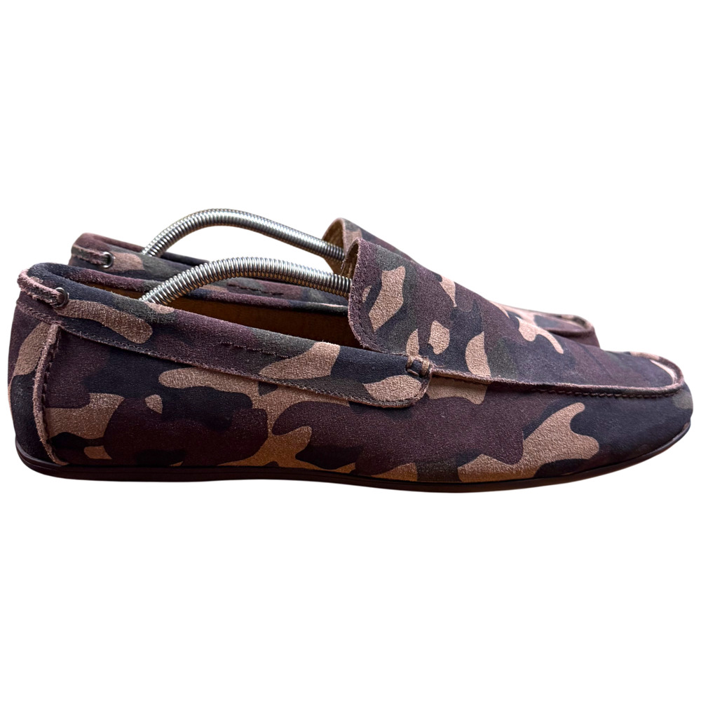 ALFANI Bromley Men's 12M Suede Driving Loafers Camo Comfortable Flat Shoes - Picture 6 of 12
